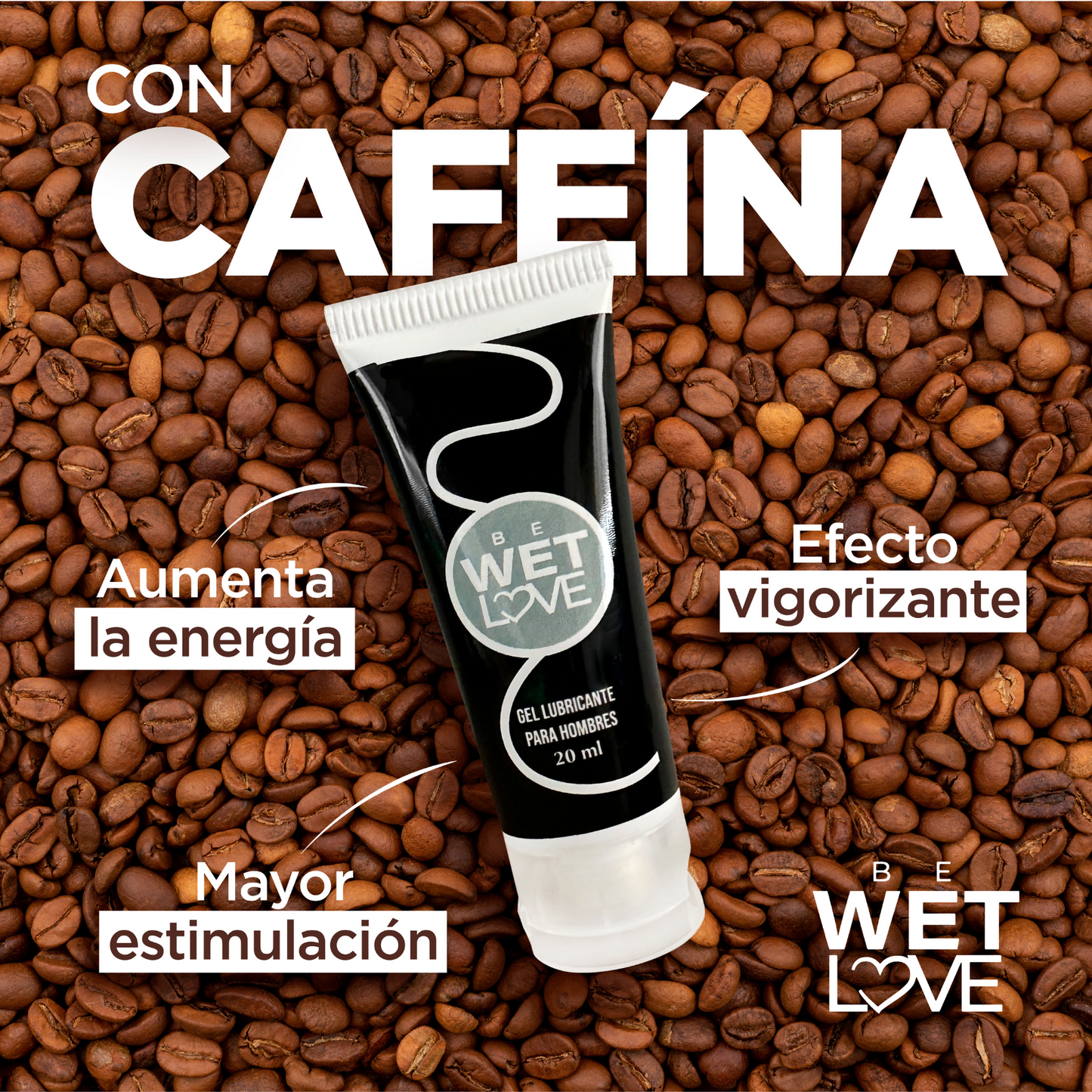 Lubricante multi orgasmico para hombre con arginina cafeína y guaraná