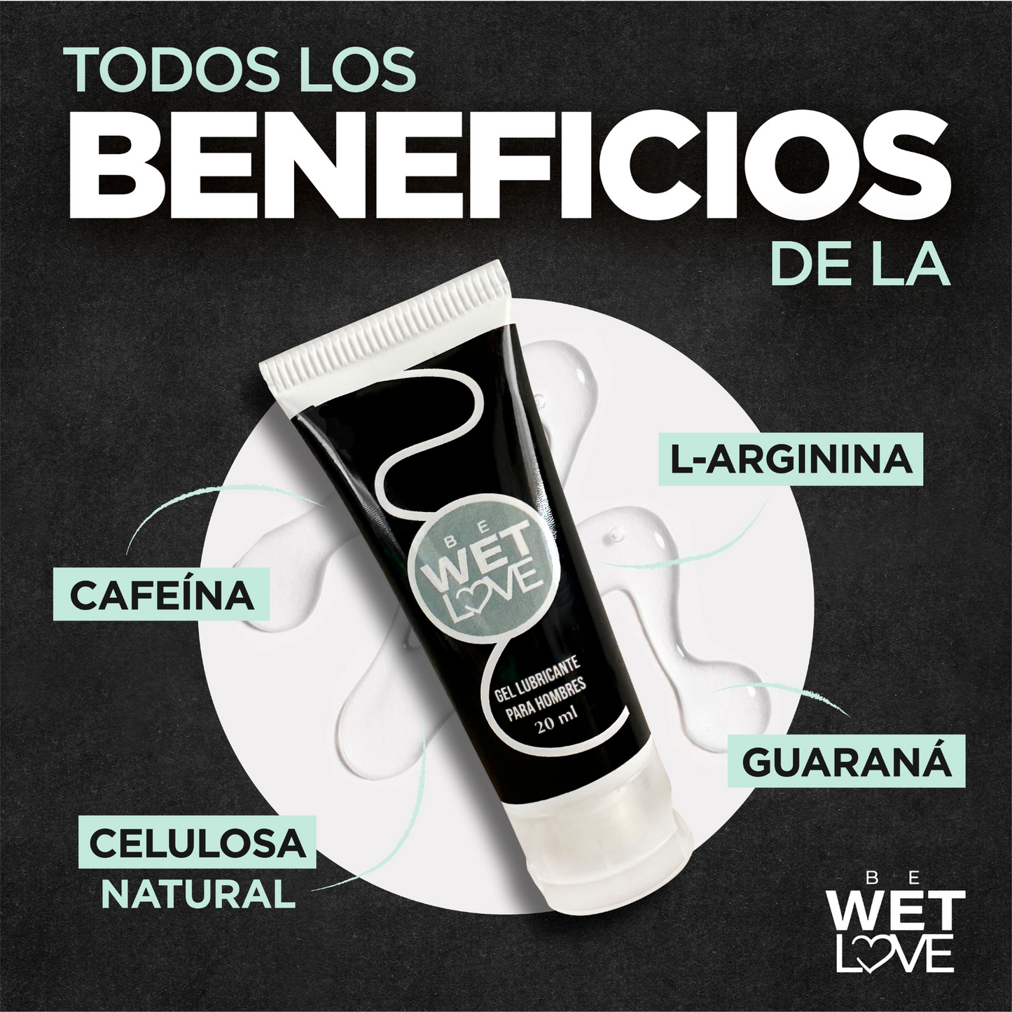 Lubricante multi orgasmico para hombre con arginina cafeína y guaraná