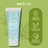 Lubricante Intimo Sexual con CBD de 240ml Lubricante sexual base agua Be Wetlove - bewetlove